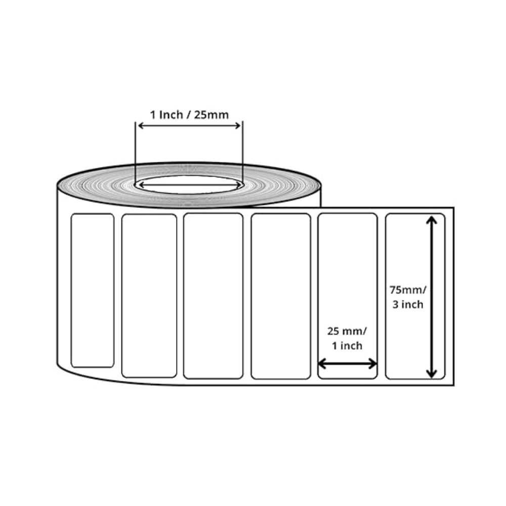 Electro solutions Barcode Polyester Labels 3*1 inches