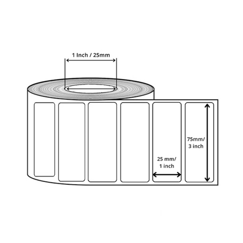 Electro solutions Barcode Polyester Labels 3*1 inches