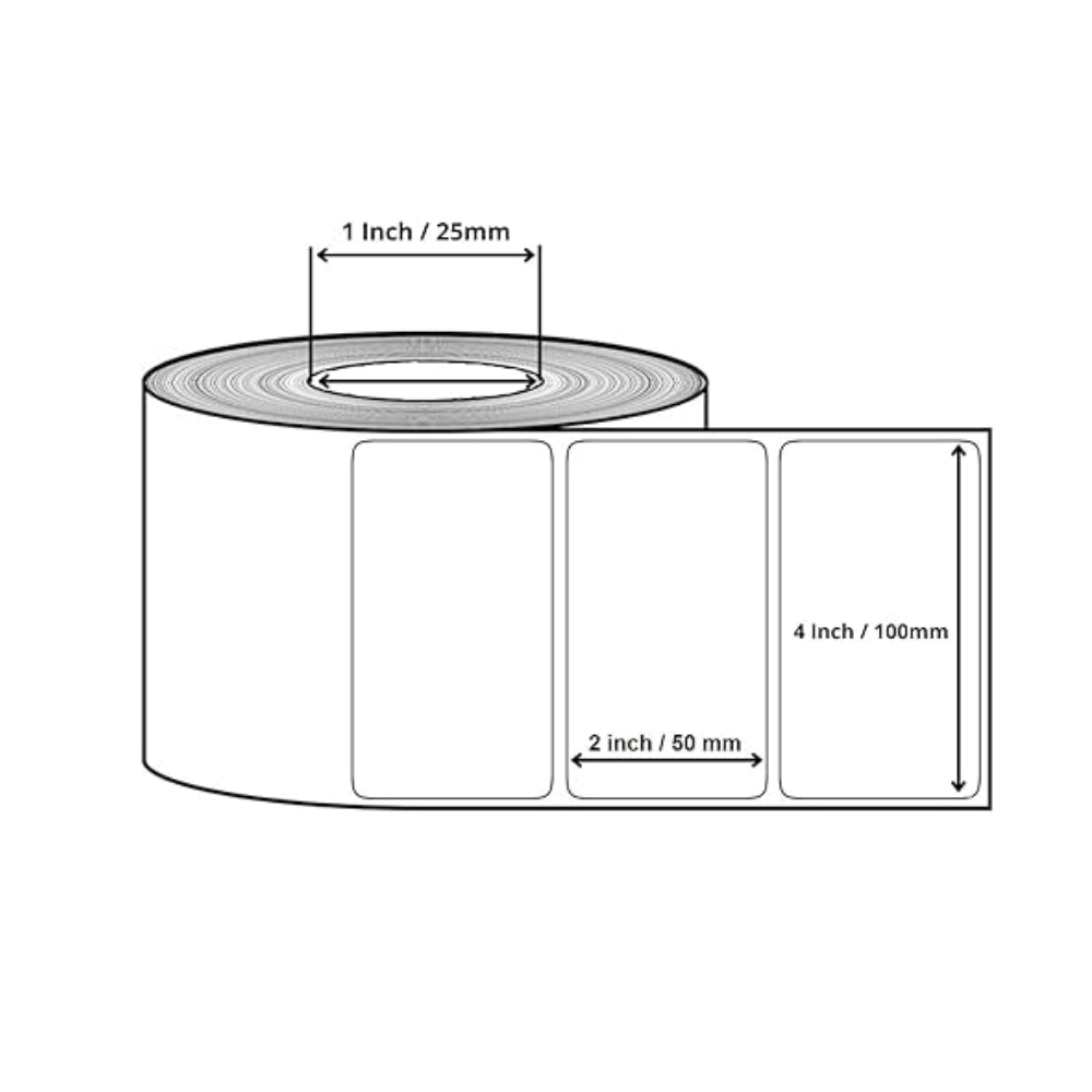 Electro solutions Barcode Paper Labels 4*2 inches